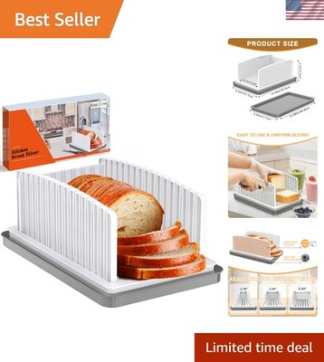 New Upgrade Bread Slicer for Homemade Bread, Bread Slicing Guide Adjustable W...