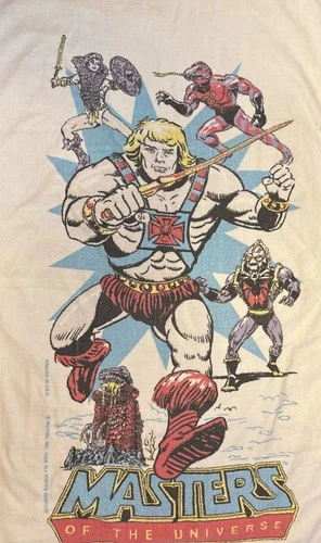 Mattel Masters Of The Universe Beach Towel He-Man Vintage