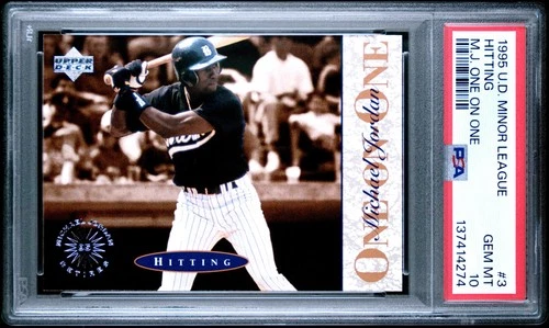 137414274 Michael Jordan 1995 Upper Deck Minor League #3 One On One PSA 10