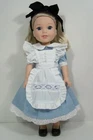 BLUE Alice In Wonderland Dress Costume Doll Clothes For 14 Wellie Wishers (Debs)