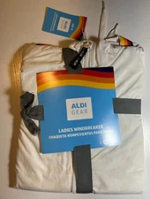 ALDI GEAR Ladies Windbreaker Collection March 2024, White Multicolor Size M