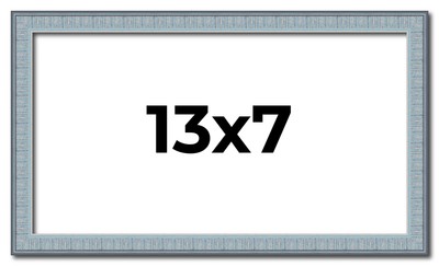 13x7 Frame Blue Scuffed Farm Board Solid Wood Picture Frame Width 0.75 Inches |
