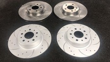 DISCOS DE FRENO ALFA ROMEO GT GTV SPIDER TD JTD DELANTEROS PERFORADOS CURVOS RANURADOS  