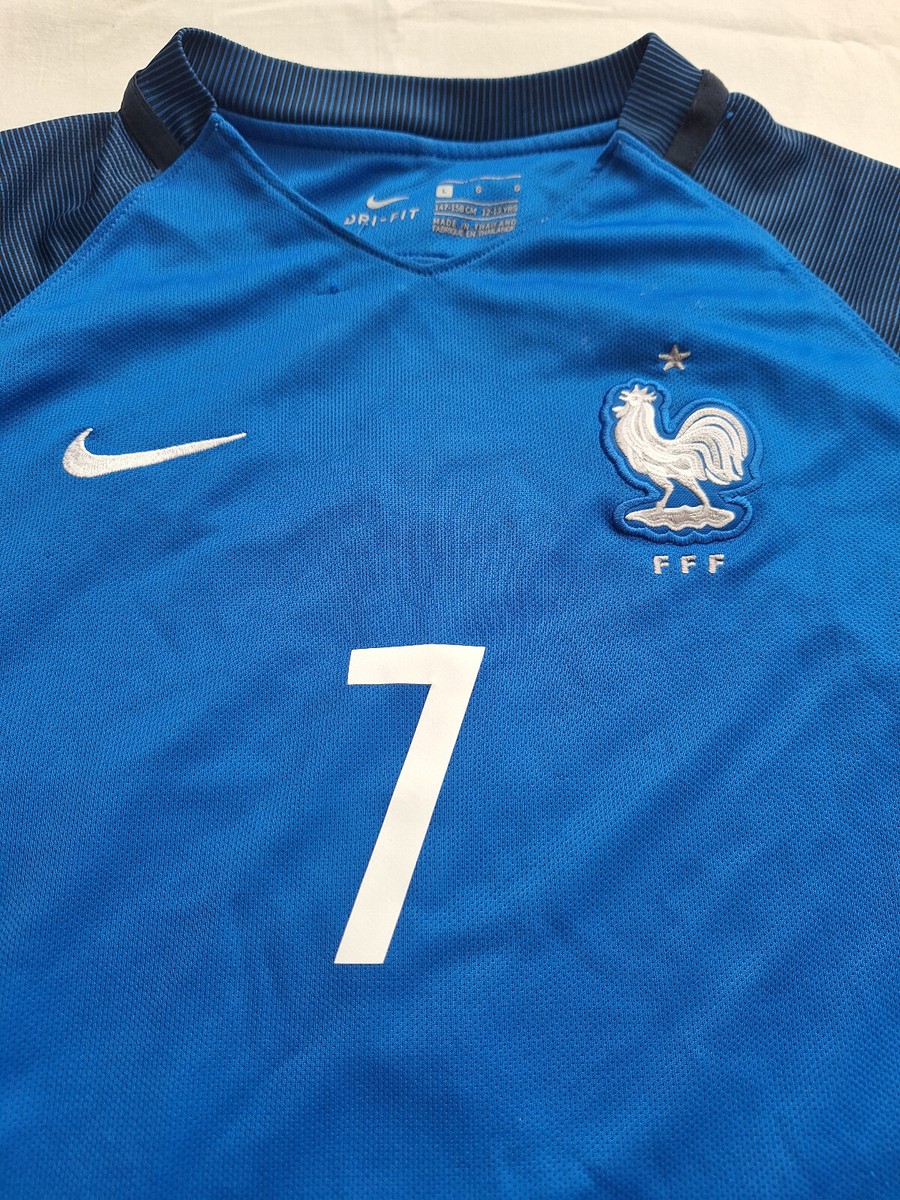 Nike フランス代表 GRIEZMANN 7 シャツ L France 2016 Home Jersey #7 Griezmann Nike Blue Shirt Size