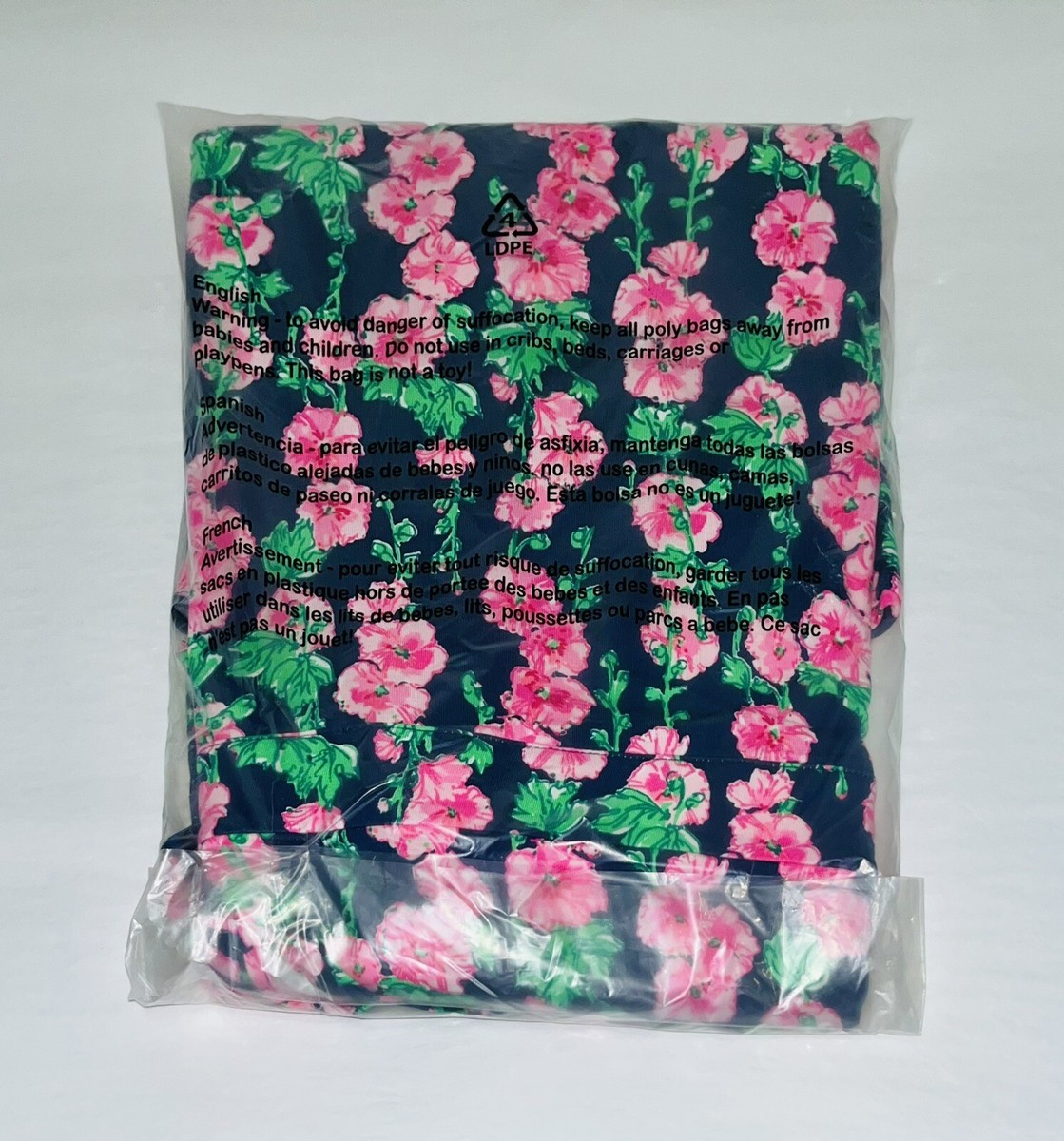 NWT Lilly Pulitzer Mirelle Oyster Bay Navy De Vine Ruffle Wrap