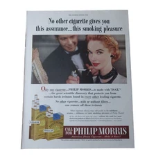 1954 Philip Morris Cigarettes - Vintage Print Ad