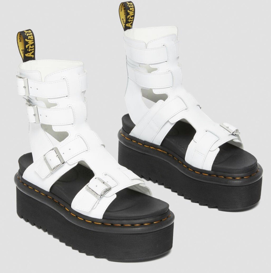 Dr. Martens Giavanna White Leather Gladiator Sandals. Size 9 | eBay