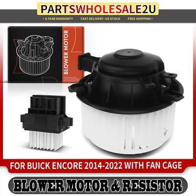 #ad Front HVAC Heater Blower Motor Resistor Kit for Buick Encore 14 22 with Fan Cage $70.54