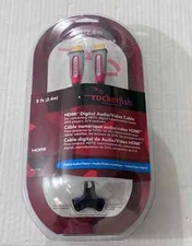 Rocketfish RF-G1138 HDMI Cable 8 feet New In Box 95% Copper Braid + Gold Plating