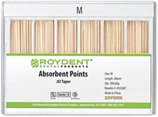 Obturation absorbent Gutta Percha points-accessory .02 Taper By ROYDENT (200/Pk)