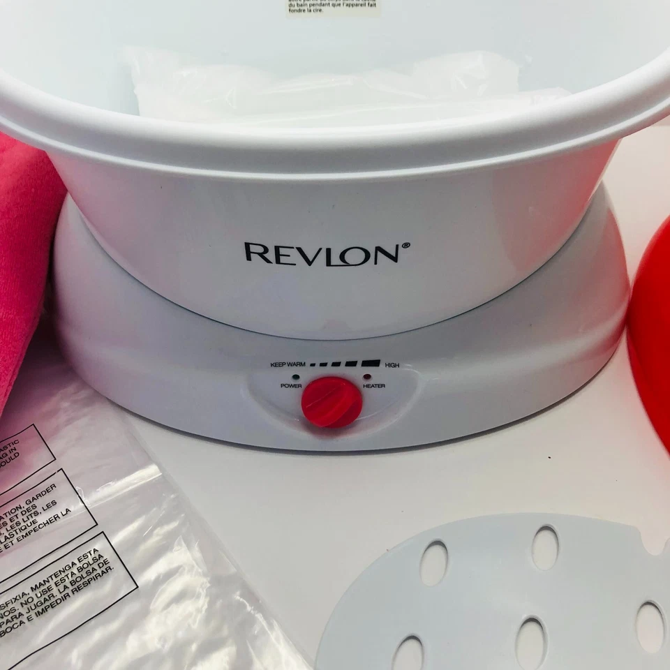 Baño eléctrico de cera de parafina de lujo Revlon, portátil para manos, pies, codos, usado Foto 4 de 4