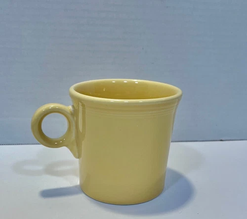 Fiestaware Coffee-Mug Cup Original Fiesta-Yellow 10 Oz Pottery O-Ring Handle HLC