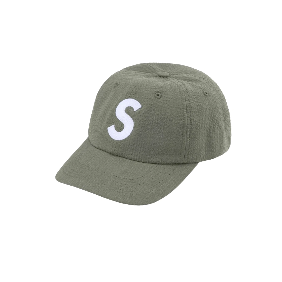 Supreme Seersucker S Logo 6 panneaux Vert   24SS  