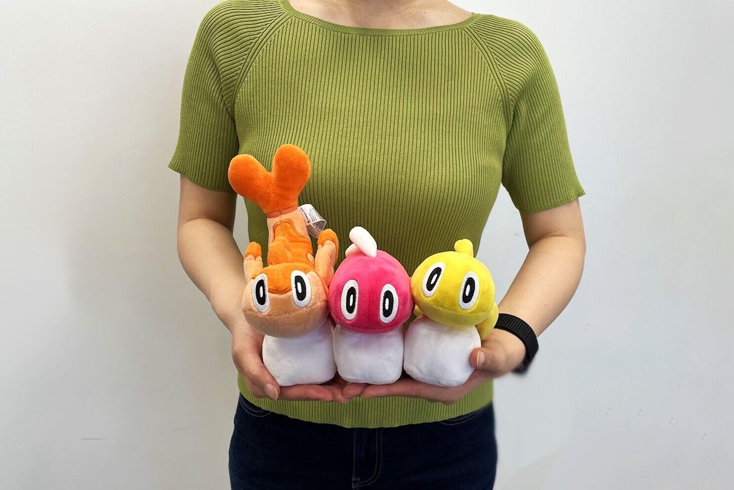 Pokemon Pelúcia Tatsugiri TRÊS FORMAS Brinquedo de Pelúcia Pokemon Center  Japão Conjunto de 3