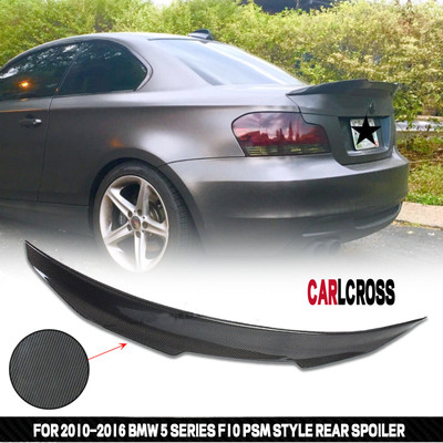 PSM Style Rear Spoiler Lip Wing For BMW 5 Series F10 2010-2016 Carbon Style US