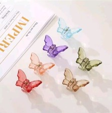 Small Butterfly Clips 12 Pcs - Cute Crystal Hair Accessories.
