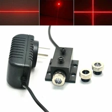 Focusable 650nm 50mW Red Dot Line Cross Laser Diode Module 5V Adapter Heatsink