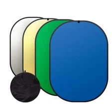Photography Backdrop, 4 in 1 Collapsible Reversible Background Panel 5x6