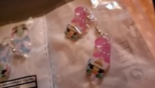 2 Pairs Gnomes Pink  Blue Earrings