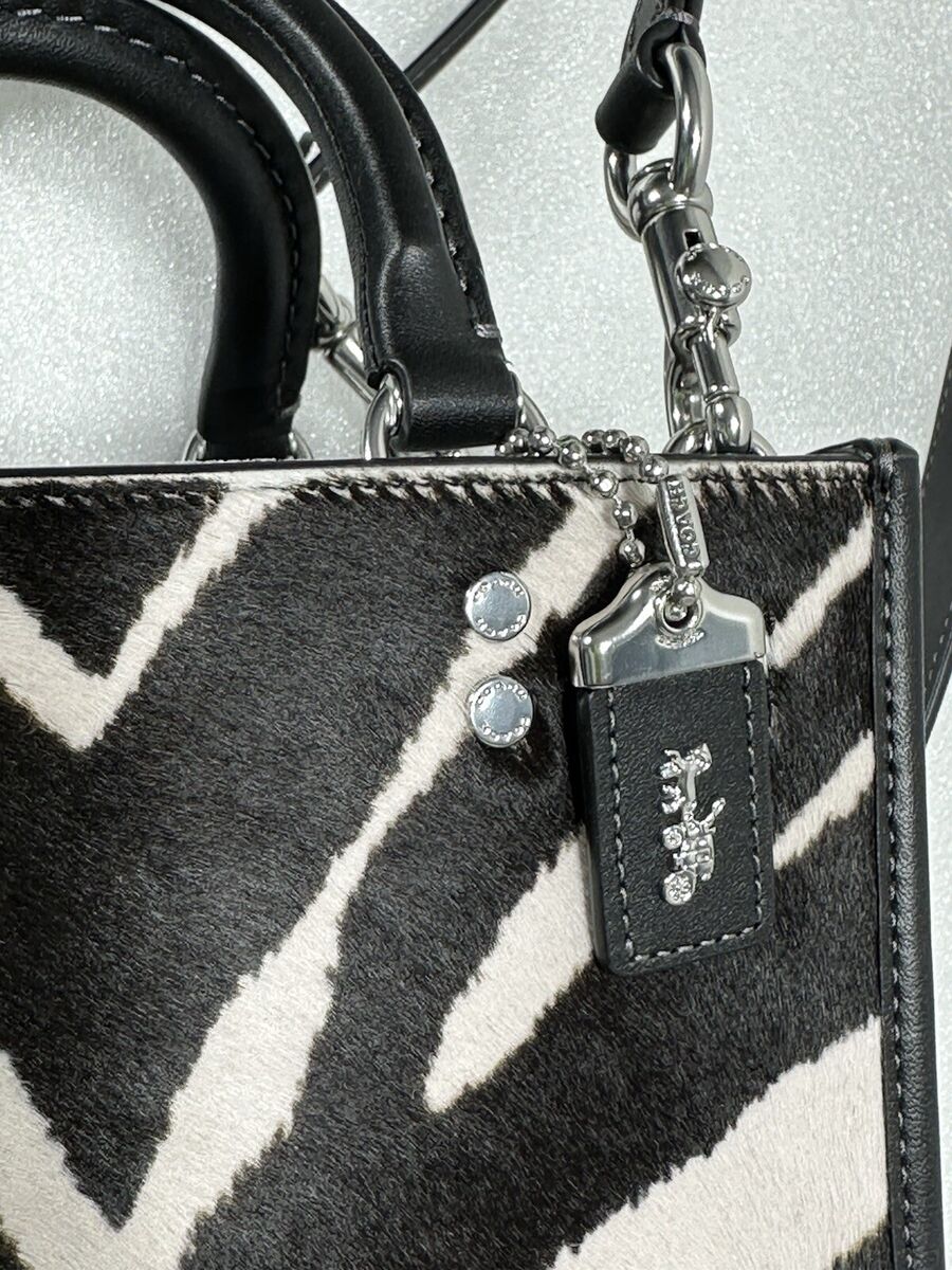 Coach Rogue 20 Top Handle Zebra Calf Hair Animal Print NWT Coach Rogue 20 Top Handle Zebra Calf Hair Animal Print NWT