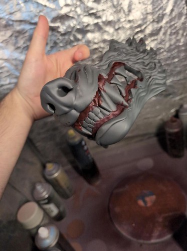 Half Realistic Wolf Mask Costume Cosplay Prop Unisex Adult Japanese Style - Picture 8 of 9