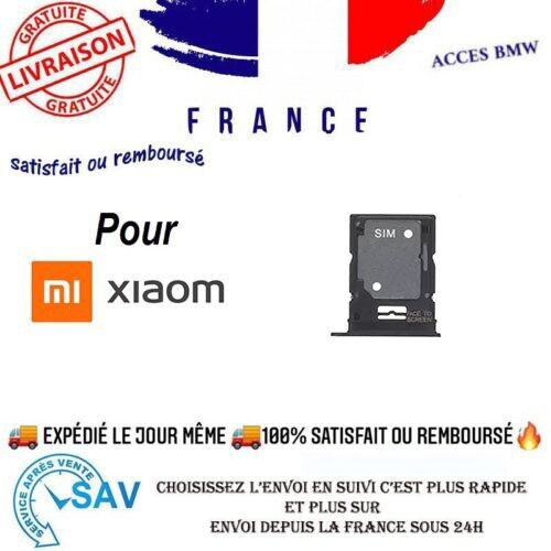 Tiroir Carte SIM Noir En Métal Pour Xiaomi Poco X4 Pro 5G - Pièce De Rechange Neuve, Générique