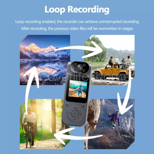 4K/2K/1080P Camcorder Mini Body Camera 180° Rotatable Audio Video IR Night Cam - Picture 10 of 28