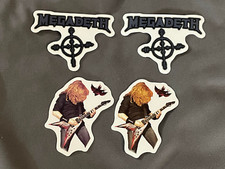 Lot 4 MEGADETH 2" to 2 3/4" Band Logo STICKERS Fast FREE SHIP Dave Mustaine
