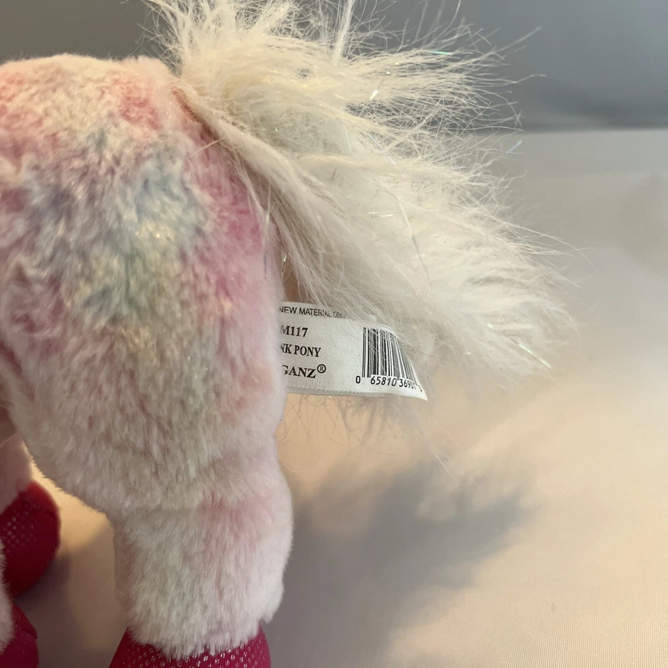 Ganz Webkinz Pink Pony HM117 Stuffed/Plush No Code 8 inches - Image 2 of 4