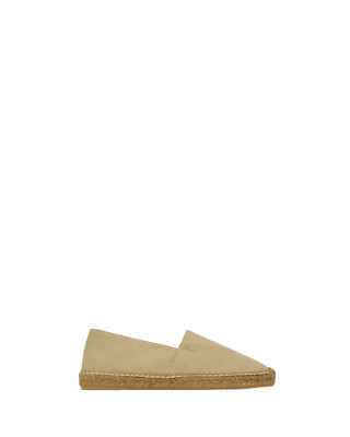 SAINT LAURENT $630 Women's Biscuit Cotton Espadrilles New & Authentic