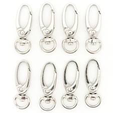5pcs METAL OVAL LOBSTER SWIVEL CLASP 1.5" 37mm SIZE - SILVER - FOR BAG/STRAP