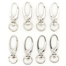 LOT 50 METAL OVAL LOBSTER SWIVEL CLASP 1.5" (37mm) SIZE - SILVER - FOR BAG/STRAP