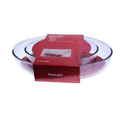Pasabahce Borcam Ovales Ofenset Auflaufform  2-tlg, 3200 ml und 1550 ml 