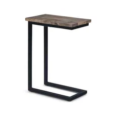 Simpli Home Skyler Solid Mango Wood And Metal Rectangle End Table C Side Table