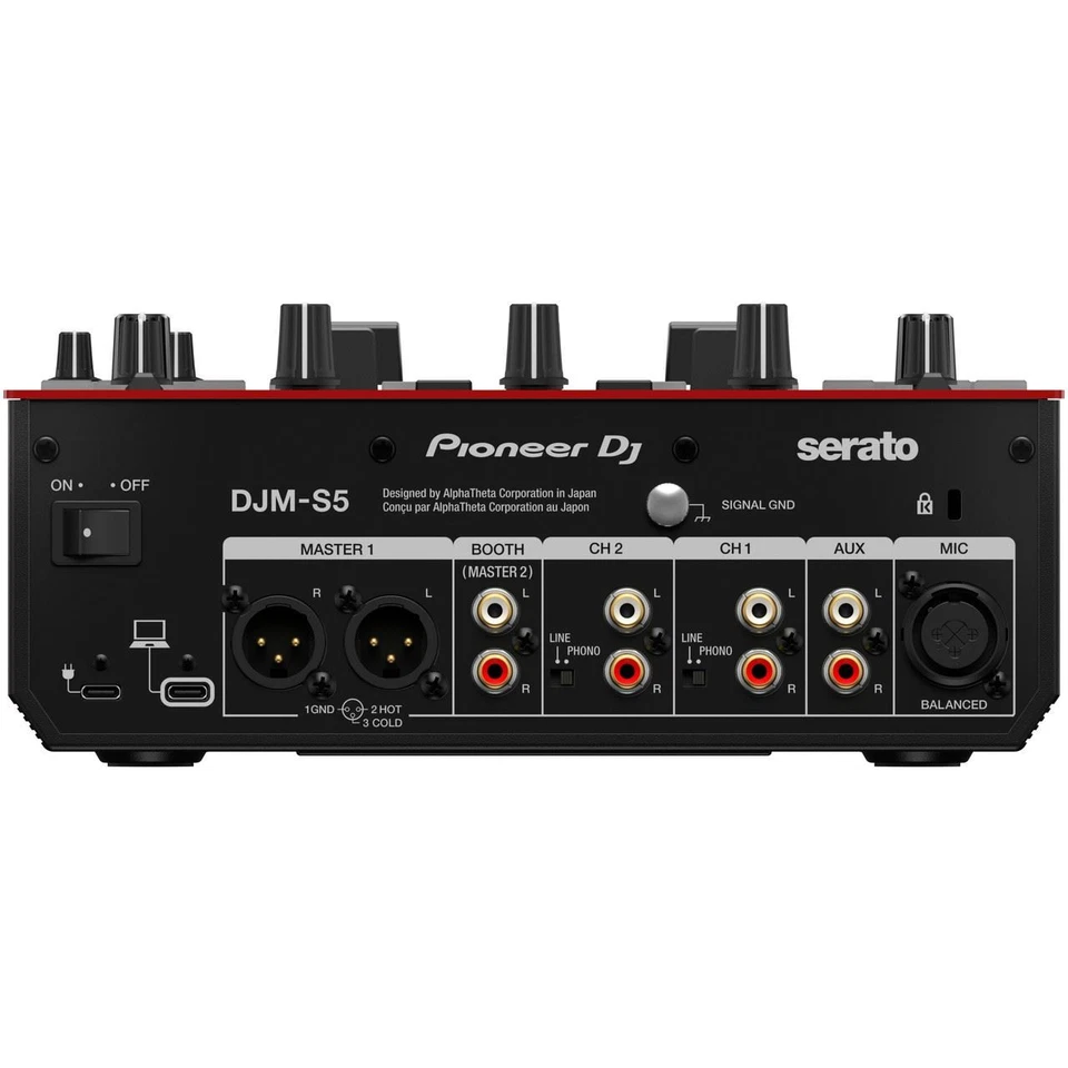 PIONEER DJM-S5 Scratch-style 2-channel DJ mixer (gloss red) - Image 4 of 4