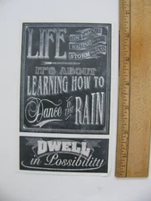 Mrs. Grossman's Stickers CHALK TALK LIFE 1 Sheet 4" X 6.5" NOS NO PACKAGE