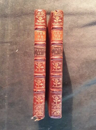 Livres anciens et de collection en cuir xviiième sur littérature