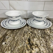 CORELLE OLD TOWN BLUE ONION DINNERWARE 12 PC. (2) 6 Piece Place Settings 🇺🇸