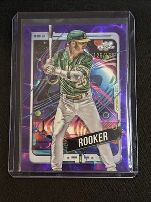 🔥Brent Rooker 2024 Topps Chrome Cosmic #6 Purple Refracor 126/150 A's