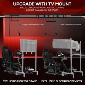 Supllueer Racing Simulation Cockpit With Seat Adjustable Fit Logitech G920 G923