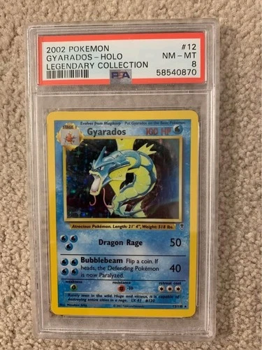 Pokemon 2002 Wotc Legendary Collection Gyarados Holo Rare #12/110 PSA 8