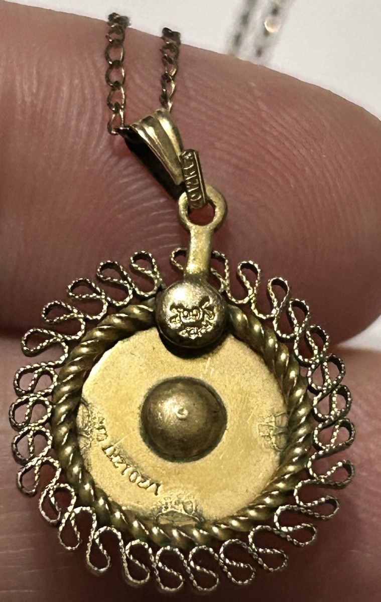 Ancien Pendentif En Celluloïd Des Années 1930 - Motif Rose Moulé - Occasion Vintage