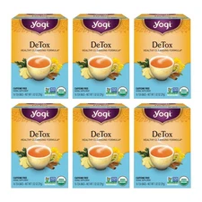 Yogi Tea DeTox Tea - 16 Tea Bags per Pack (6 Packs) - Organic Detox Tea for D...