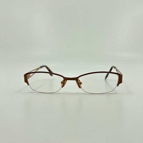 Liz Claiborne L417 FL9 Eyeglasses Frames Half Rim Brown Womens 48-17-135 4100
