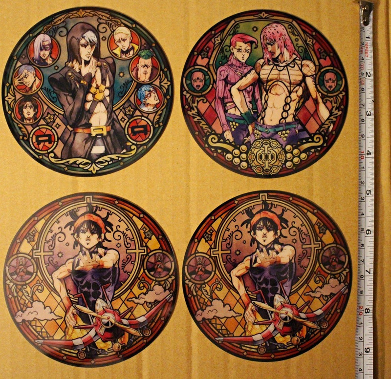 Jojo’s Bizzare Adventure Collectable Plastic “Cards” Clear Multicolor Anime Art