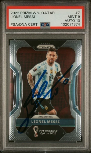 World Cup Lionel Messi 2022 Panini Prizm World Cup Lionel Messi #7 Auto