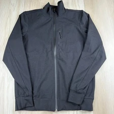 Mack Weldon Atlas Mens Black Full Zip Mock Neck Stretch Active Jacket Size Small