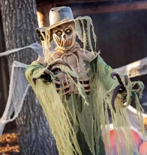 6 FT ANIMATED INFERNO SKELETON HALLOWEEN PROP ANIMATRONIC