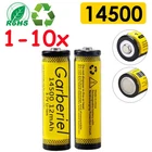 1-10PC 14500 Battery 1200mAh 3.7V Rechargeable Batteries Cell For Flashlight Lot