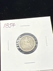 1854 Seated Liberty Silver Half Dime - Original / Nice LIBERTY - No Reserve!